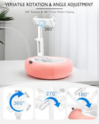 Tablet Pillow Stand, Compatible with 4.7"-12.9" Kindle, iPad, Phone/Tablet, Google, 360° Rotating Phone Holder for Bed, Detachable Bowl, Reading and Relaxation on Bed, Pink, Small (Velvet Pillow) - color: Pink