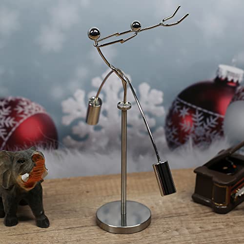 Sunnytech Weight Lifting Stainless Physics BalanceTumbler Kinetic Art Balancing Decompressive Science Psychology Home Offic Decor Desk Decor Toy WJ161 - style: WJ161