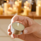 50-Pack Pure Beeswax Tealight Candles in Aluminum Cups - 4-5 Hour Burn Time, Lead-Free Cotton Wick, Natural Unscented Candles，White - color: White