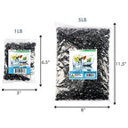 Galashield Flat Glass Marbles for Vases Black Stone Glass Gems Beads Pebbles Vase Filler (1 LB, Approx. 105 PCS) - color: Black, size: 1 LB