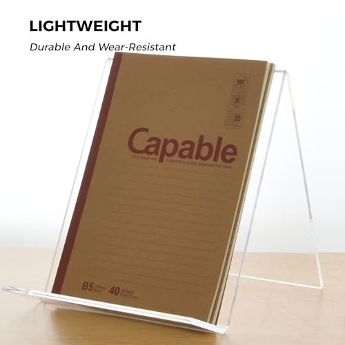 Acrylic Book Stand, Book Display Holder 8.5 x 11, Clear Acrylic Display Easel Transparent Display Stand Holder Tablet Holder for Album, CD, Magazine, Picture, Plate, Artworks, Phone, Tablet - size: 8.5" x 11"