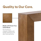 Plank+Beam Grand Console Table, 56 Inch Solid Wood Modern Sofa Table, Narrow Entryway Table for Hallway, Behind The Couch, Living Room, Foyer, Pecan Wirebrush - color: Pecan Wirebrush, size: 56 Inch