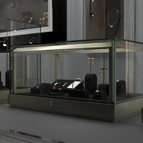 Microfiber Jewelry Ring Display Stand Rings Display Organizer Stand (Black, High) - size: 1.57" x 1.57" x 2.68"