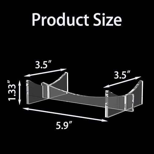 Acrylic Ball Holder 3-Pack, Small Size for Baseball, Softball & Golf Ball; Medium & Large Size for Basketball, Soccer, Volleyball; Horizontal Size for Rugby and Football - style: Horizontal - 5.9 x 3.5 x 1.3 inch