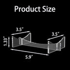Acrylic Ball Holder 3-Pack, Small Size for Baseball, Softball & Golf Ball; Medium & Large Size for Basketball, Soccer, Volleyball; Horizontal Size for Rugby and Football - style: Horizontal - 5.9 x 3.5 x 1.3 inch