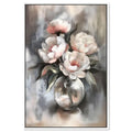 Art Remedy Glass Vase Flowers Canvas Luxury Floral Art, White Frame, 20" x 30" - color: White Frame, size: 31"L x 21"W