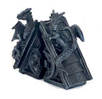 Bellaa Gothic Dragon Stone Finish Medieval Bookends - color: Z Black
