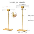 Set of 2 Acrylic Display Stand Jewelry Towers Stands Stainless Steel Adjustable Height Long Necklaces Stand Tabletop Jewelry Organizer for Home Store Boutique