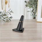 Plymor Black Rubber Ring Finger Display, Single on Triangular Base, 2" W x 1.625" D x 2.125" H - color: Black