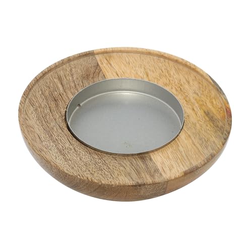 Deco 79 Wood Tealight Hurricane Lamp, Set of 2 4", 3"H, Brown - color: Brown, size: 2 PIECES SMALL SIZE