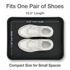 Kingrol 4-Pack Shoe Tray for Entryway Indoor, Small Boot Tray 16.5", Multi-Purpose Waterproof Mat for Shoes, Pet Bowls, Plants & Cleaning Supplies, Floor Protection Tray