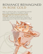 Forever Rose The Rose Gold Dipped Rose, Custom Laser Engraved Rose Gold Flower in an Elegant Glass Vase & Gift Ready Box, Handcrafted Luxury Anniversary, Birthday, Wedding or Valentine’s Keepsake - color: Rose Gold