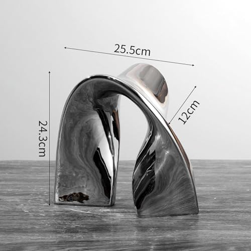 Cool Stuff to Put on Shelves Abstract Art Sculpture Decoration Decoration Living Room for Bedroom Table Decoration Office Apartment Sculptures and Statues Decor Room Decor Aesthetic(02 Silver) - color: 02 Silver