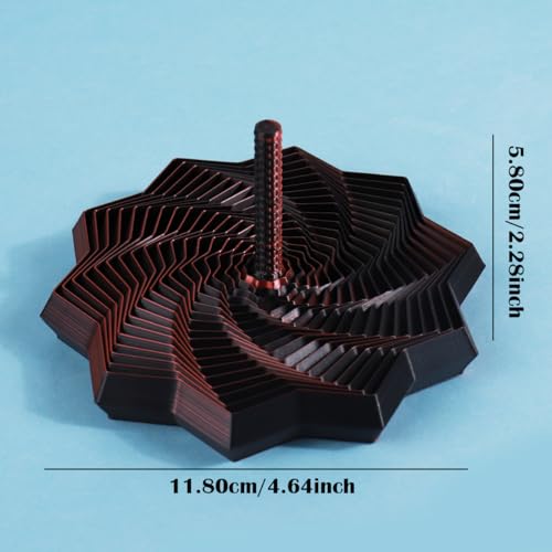 3D Printed Polygonal Spiral Carrot Tower Ornament for Home Living Room Bedroom Office Desktop Funny Desk Decor,Black Red Gradient - color: Black Red Gradient