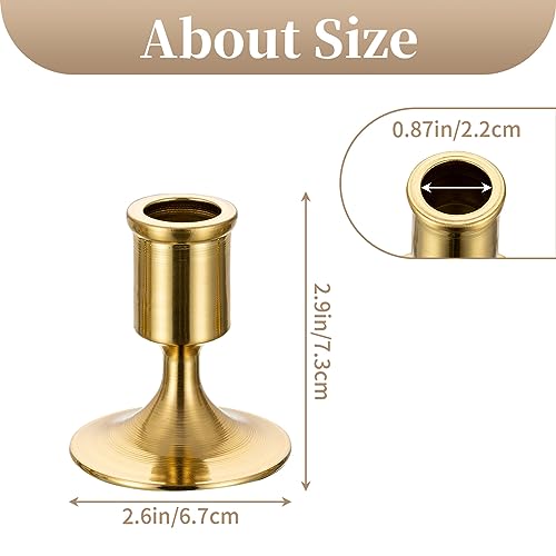 Sziqiqi Gold Candlestick Candle Holders - Decorative Candle Holders for Candlesticks Taper Candles Set of 2 for Dinning Table Fireplace Mantel Home Coffee Decorations - color: Gold-style 1, size: 2 Pcs