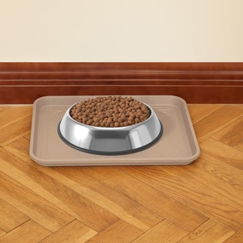 Boot Tray 2 Packs All Seasons Multi-Purpose, Waterproof Boot Trays for Entryway Indoor & Outdoor, Non-Slip Shoe Tray, 16.7"x12.8",Tan - color: Tan