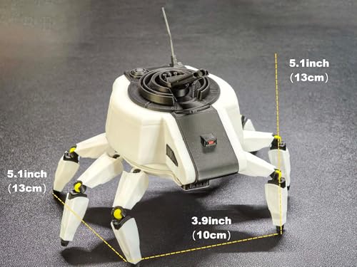 3D Printed Arc Bombardier Mechanical Creature 5.1 Inch Sculpture Sci Fi Home Office Desk Decor - color: Black/White/Yellow