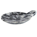 Hand-Carved Marble Dish with Handle, Grey - color: Gray, size: 7.5" x 6"