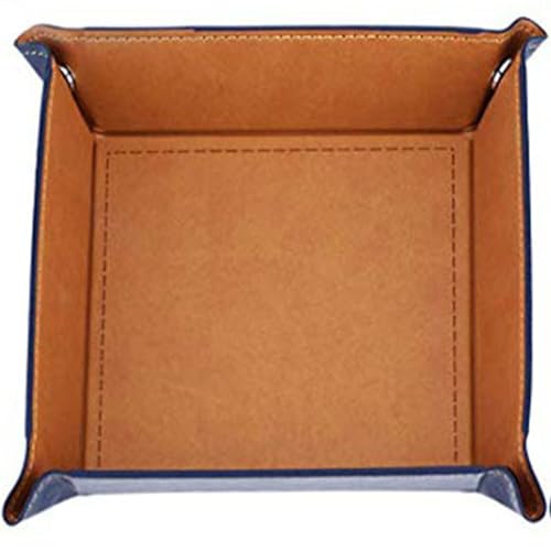 siduater Valet Tray Desktop Storage Organizer, Vegan Leather Catchall Tray Bedside Vanity Tray Nightstand Caddy Holder for Remote Controller, Watch, Keys, Phone, Wallet, Sunglasses, Jewelry, Khaki - color: Khaki