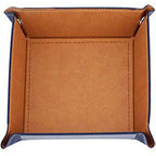 siduater Valet Tray Desktop Storage Organizer, Vegan Leather Catchall Tray Bedside Vanity Tray Nightstand Caddy Holder for Remote Controller, Watch, Keys, Phone, Wallet, Sunglasses, Jewelry, Khaki - color: Khaki