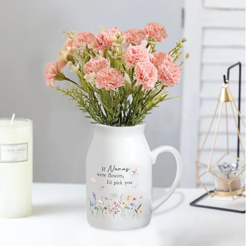 Personalized Flower Vase Small Ceramic Vase for Mother's Day Birthday Gift for Mom, Wife, Grandma, Mama, Nana for Home Decor Living Room Bedroom Decoration - color: Style 04