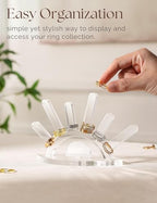 Acrylic Ring Holder, Evil Eye Ring Display, Cute Jewelry Display Stand, Christmas Birthday Engagement Gift for Women - color: Clear Acrylic