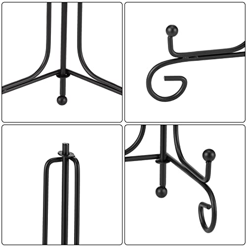 Chumia 20 Pack Iron Easel Stand Plate Holder Display Stand Picture Frame Stand Photo Holder Stand Painting Books and Arts Display Stand, 4 Inch