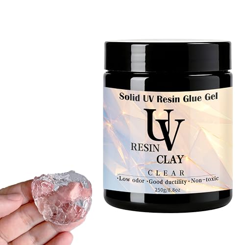 UV Clay Clear Polymer Resin for 3D Crafts, DIY Jewelry Making, Silicone Molds, UV Curing, Crystal Clear Casting, Miniature Art, and Handmade Resin Projects (8.8oz) - color: 8.8oz