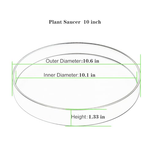 1 Pack 10 inch Plant Saucer Drip Tray, Heavy Sturdy Plastic Planter Flower Pot Drainage Tray Plate Saucers for Indoor Outdoor Garden, Plant Water Drip Trays for pots Base (10", Beige) - color: Beige, size: 10" - 1Pcs
