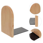NOLITOY Simple Wooden Bookend Thickened Beech Wood Smooth Surface Book Stand for Desk Shelf Organizer Stable Non-Slip Book Stopper for Home Office Study Minimalist Design Matching Any