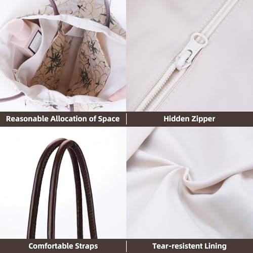 DGAZ Designer Hobo Bags for Women, Luxury Tote Bag with Zipper, Large Shoulder Bags - color: Fairy Crane