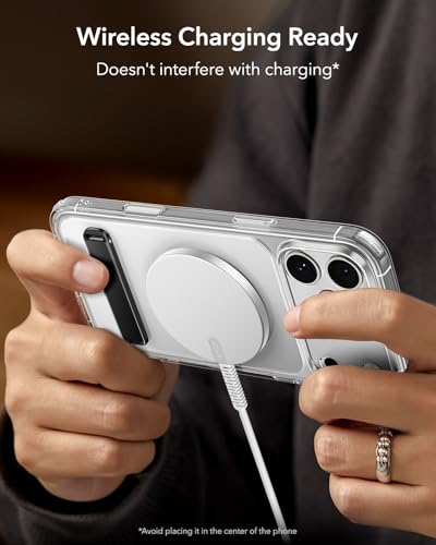 ESR Boost Phone Kickstand, Vertical and Horizontal Stand, Adjustable Angle, Compatible with iPhone Air 17 Pro Max, iPhone 17e/16/15/14/13/12, Samsung Galaxy S26/S25/S24/S23 Series, Google, Black - color: Black
