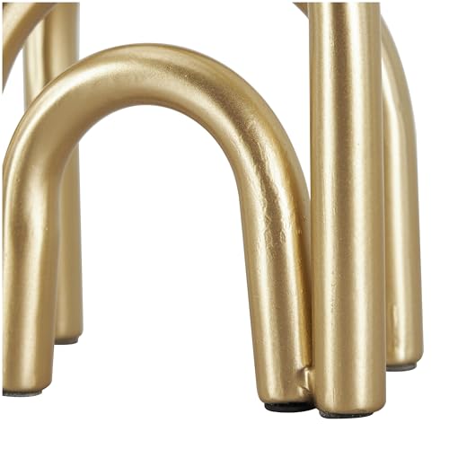 Deco 79 Metal Geometric Decorative Sculpture Overlapping Arch Home Decor Statue, Accent Figurine 7" x 4" x 8", Gold - color: Gold