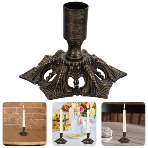PRETYZOOM European Style Vintage Pillar Candle Holder Elegant Desktop Adornment for Weddings Parties and Home Decor Fits Pillar and Flameless Candles