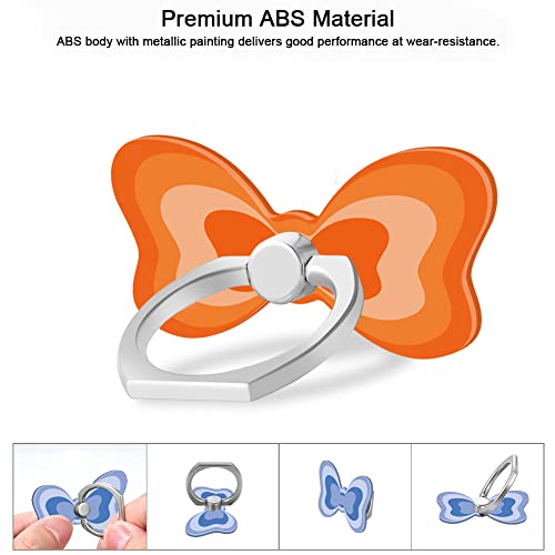 Bonoma Butterfly Phone Ring Holder, 3 Pack Universal Finger Ring Stand Grip Kickstand Ring, 360° Rotation Universal Stylish Stand Compatible with All Smartphones - color: Butterflies-3