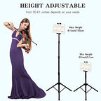 Raking Tablet Floor Stand, Height Adjustable Cellphone Floor Stand with 360°Rotating Tripod Mount, Compatible with iPhone iPad mini/Air/Pro and All 5.5-12.9 Inch Devices