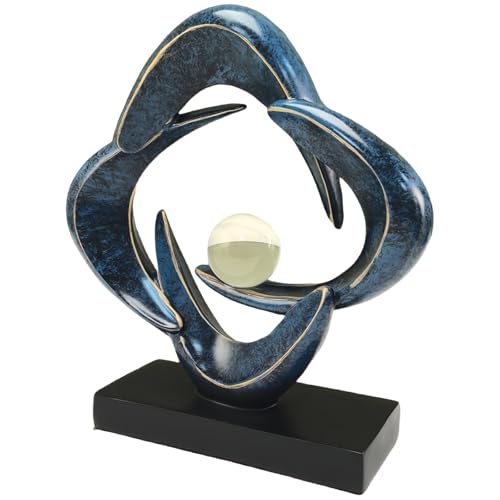 Modern Home Decor Abstract Decorative Sculpture Decorations for Living Room Dining Room Office, Resin Art Statues Coffee Table Bookshelf Decor Accents (Blue) - color: Blue
