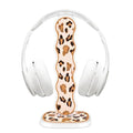 CameCosy Leopard Headphone Stand, Compatible with, Sturdy Acrylic Design, Multifunctional for Headphones & Cell Phone - color: leopard