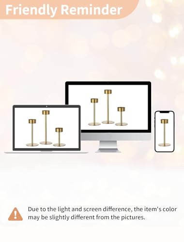 NUPTIO Hurricane Candle Holder for Centerpiece: Set of 6 Gold Taper Candle Holders Bulk - Tall Brass Candlestick Holders with Cylinder Shape Cover for Dinner Table Christmas Decor - size: 6 pcs