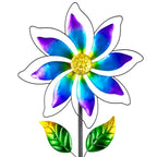 14'' Wind Spinners Outdoor, Flower Kinetic Wind Sculpture & Spinners, Metal Wind Spinners for Yard Garden Patio Decor (Purple) - size: 14'' Purple