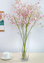 CYS EXCEL 13.75" Tall Clear Glass Cylinder Vase Taper Down Flower Vase with 6.5" Wide Opening Elegant Centerpiece for Weddings, Events, and Home Décor - size: 13.75"H x 6.5"O x 4"B