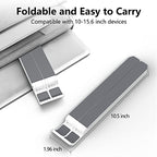 Laptop Stand for Desk, Adjustable Laptop Riser Foldable Portable Laptop Holder, Ventilated Cooling Notebook Stand for 10-15.6” Laptop,Tablet-White - color: White