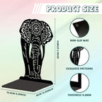 Peacoblue Metal Bookends for Shelves, Modern Decorative Heavy Duty Study Book Ends Stoppers for Office, Desk, Shelf, Room 5.3"x4.3"x7.9" Cast Iron Simple Tall Bookends 1 Pair (Mandala Elephant) - style: Mandala Elephant