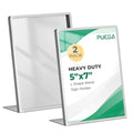 2pack 5"x7" Metal Tabletop Sign Holder with Stainless Steel Frame Menu Board Poster Display Stand for Office Store Restaurant Hotels - size: 2Pack 5"x7"