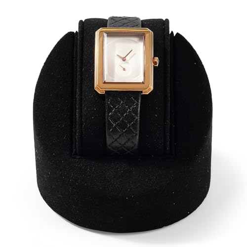 Microfiber Single Watch Stand Display Jewelry Watch Showcase Display Stand(Black) - color: Black