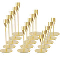 Matte Gold Candle Holders Bulk Painted Gold Metal Candlesticks Fit 0.8 Inch Taper Candles Decorative Metal Candelabra for Wedding Home Holiday Anniversary Party Dinning Table Decors (Set of 15) - size: 15 pcs