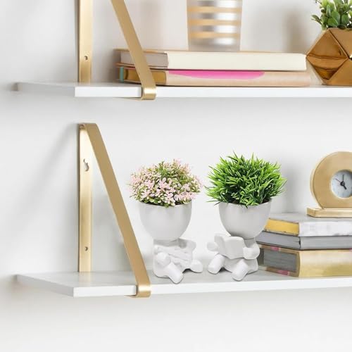 Zerzsy Fake Succulent, Mini Succulents Plants Desk Plant for Office Decor for Women, Cute Fake Plants Bathroom Decor - Set of 2 - color: Whtie