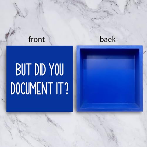Funny HR Decor Office Decor Human Resources Office Desk Ornament HR Wooden Box Sign for Tabletop Bookshelf Thank You Gifts for Home Farmhouse Meeting Room Bedroom Library Retirement Boss Day Blue - color: Blue, size: 5 x 5 inches