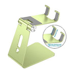 OMOTON Adjustable Cell Phone Stand, C2 Aluminum Desktop Phone Dock Holder Compatible with iPhone 15 14 13, SE, XR, 8 Plus 7 6, Samsung Galaxy, Google Pixel and More - color: Green