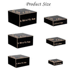 Metal Buffet Risers,6PCS Food Risers for Buffet Table 5in to 10in Display Stand for Catering Dessert Matte black Cube Boxes Nesting Risers with Hollow Bottoms - color: Matte black-6P